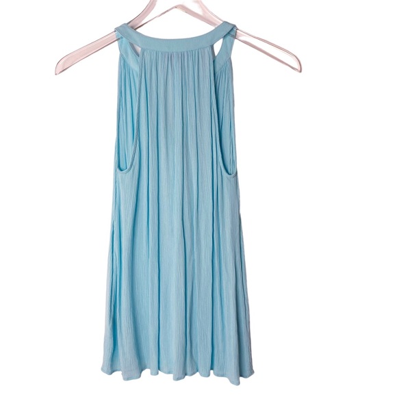 Lilly Pulitzer Blue Gauze Flowy Halter Tank Size Small - Picture 5 of 6